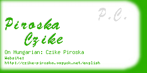 piroska czike business card